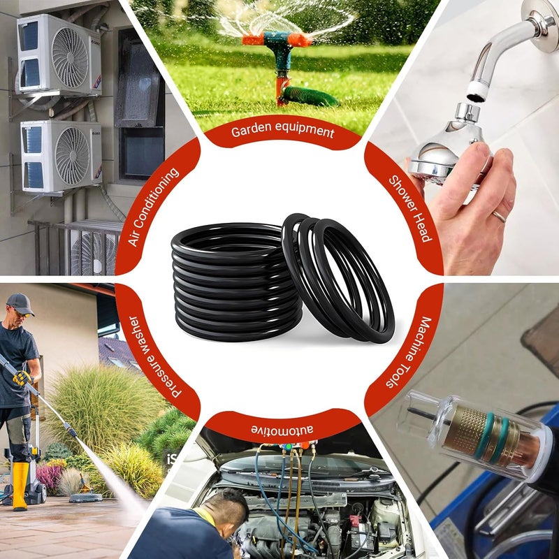 GOFIRA 419Pcs of 32 Varieties of O-Ring Seal Kit in Nitrile Rubber Material for Automotive,Plumbing,Solenoid Valves,Mechanical Bearings,Air & Water Fitting Seal Leak Repair,Black Clolor - Image 4